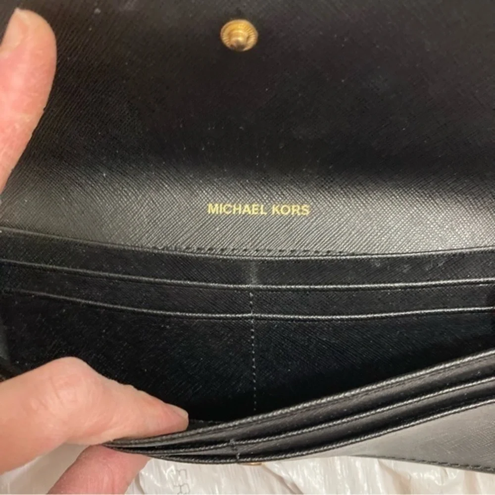 Michael Kors slim black saffiano leather wallet